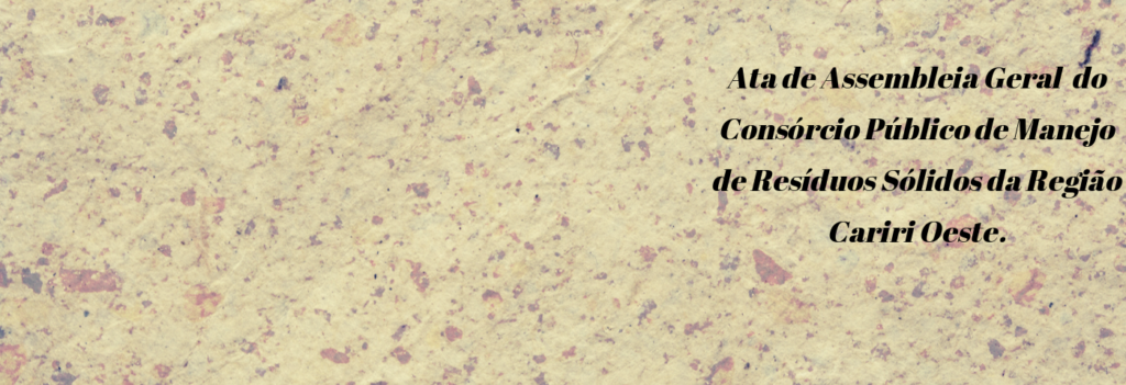 ATA DA ASSEMBLEIA GERAL